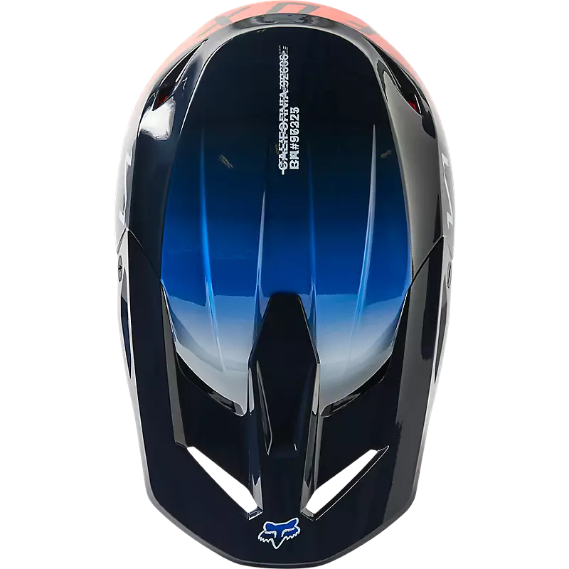 FOX Casco Moto V1 Toxsyk Azul/Naranjo - Rideshop