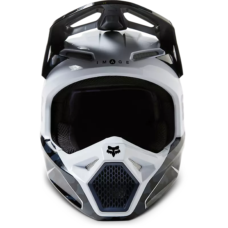 FOX Casco Moto V1 Nuklr Negro/Blanco - Rideshop