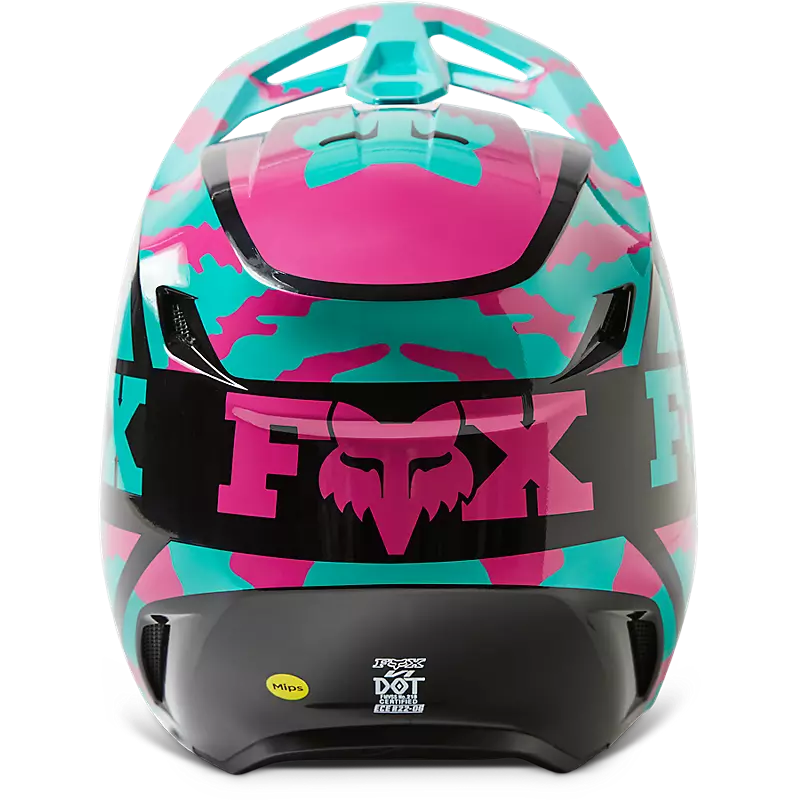 FOX Casco Moto V1 Nuklr Celeste/Rosado - Rideshop