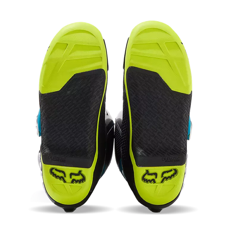 FOX Botas Moto Motion Celeste/Verde Limon - Rideshop