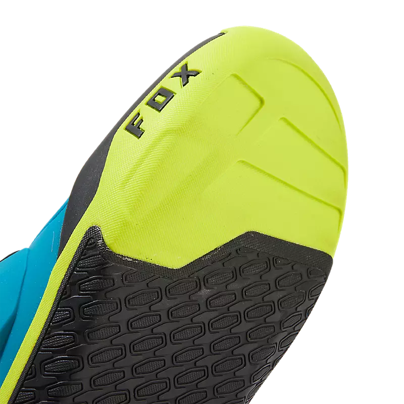 FOX Botas Moto Motion Celeste/Verde Limon - Rideshop