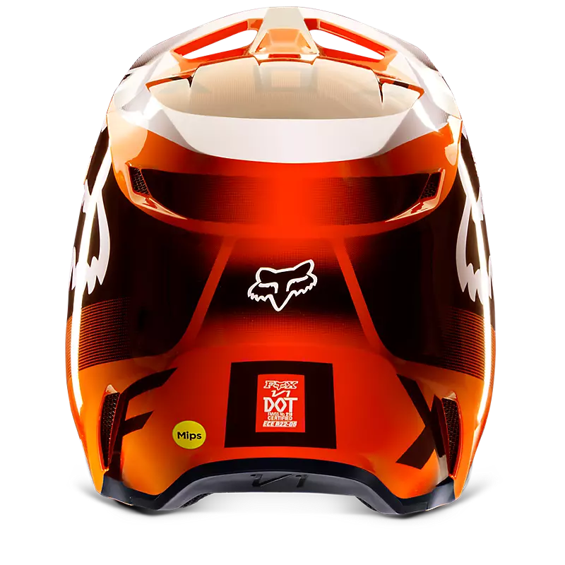 FOX Casco Moto Niño V1 Leed Naranjo