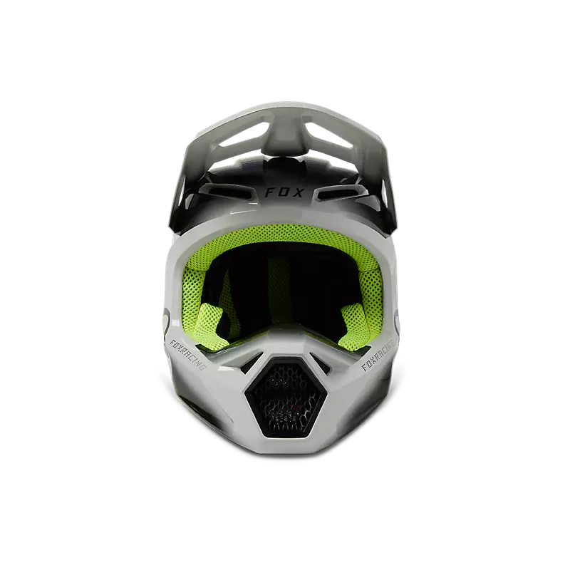 FOX Casco Moto Niño V1 Toxsyk Gris/Amarillo - Rideshop