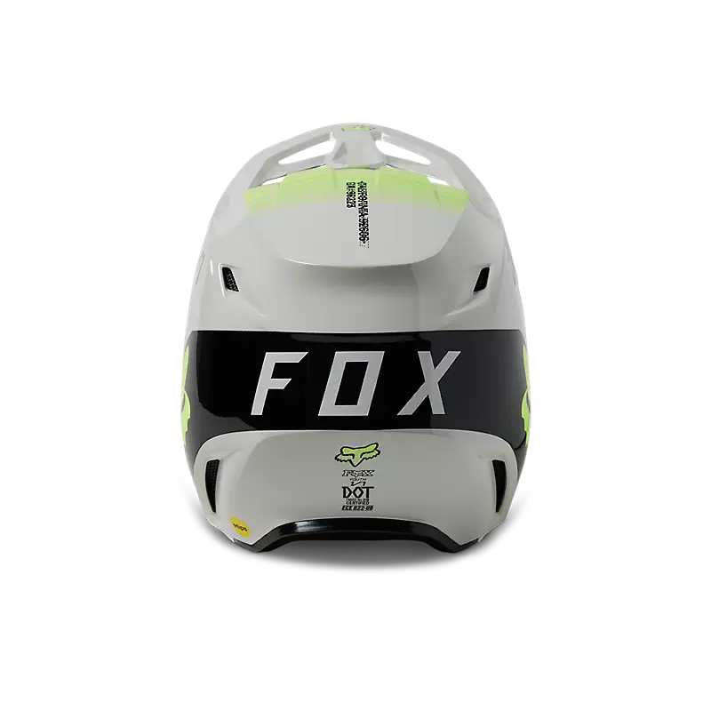 FOX Casco Moto Niño V1 Toxsyk Gris/Amarillo - Rideshop