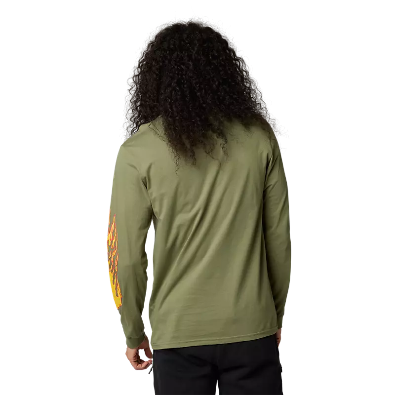 FOX Polera Lifestyle Manga Larga Parkerboss Verde - Rideshop