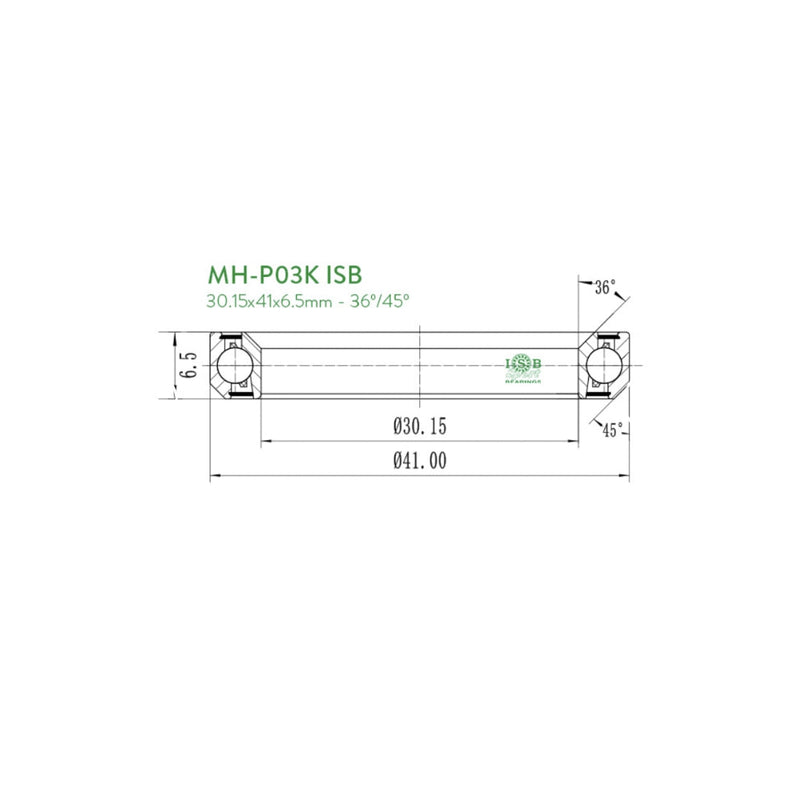 Rodamientos de acero HS1 MH-P03K 2RS (30.15x41x6.5) ENDURANCE - Rideshop