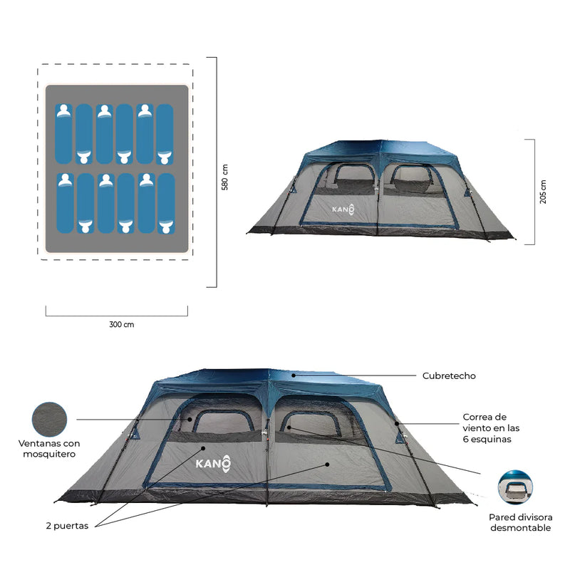 Kano Carpa Automática Lauca 12 Personas