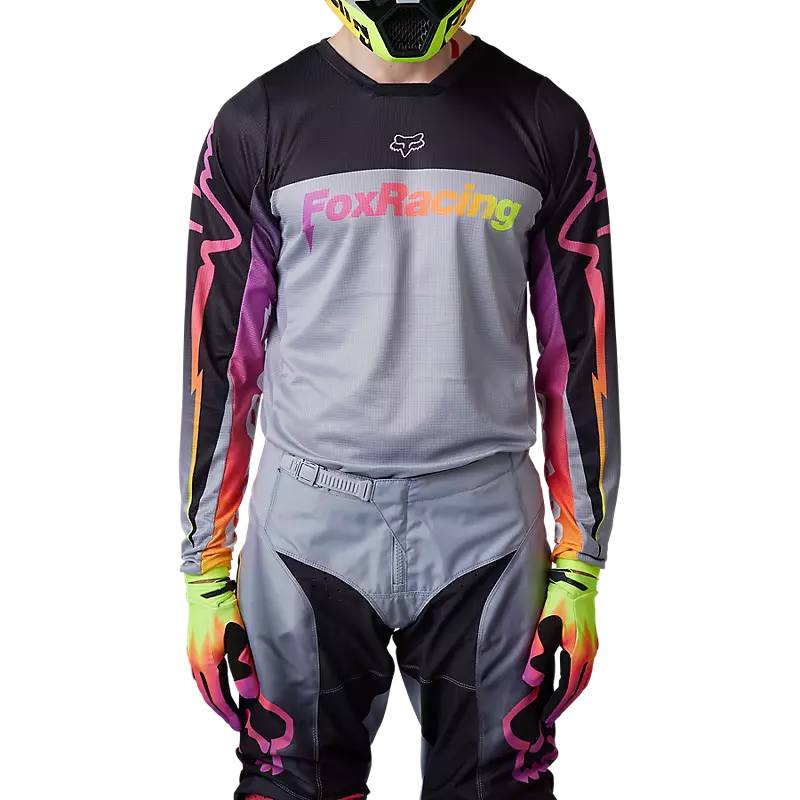 FOX Polera Moto 180 Statk Gris - Rideshop