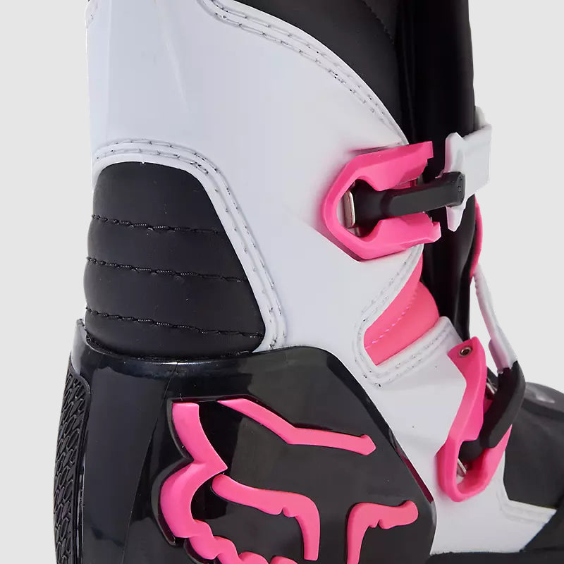 Botas Moto Mujer Comp Rosado/Blanco Fox - Rideshop