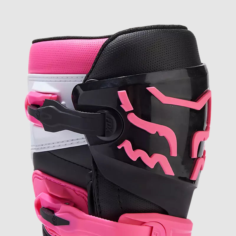 Botas Moto Mujer Comp Rosado/Blanco Fox - Rideshop