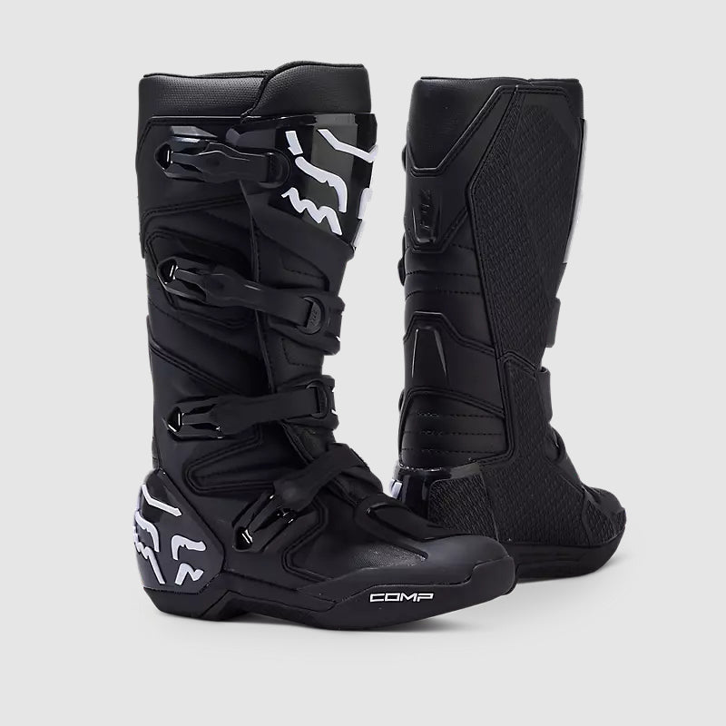 Botas Moto Niño Comp Negro/Blanco Fox - Rideshop