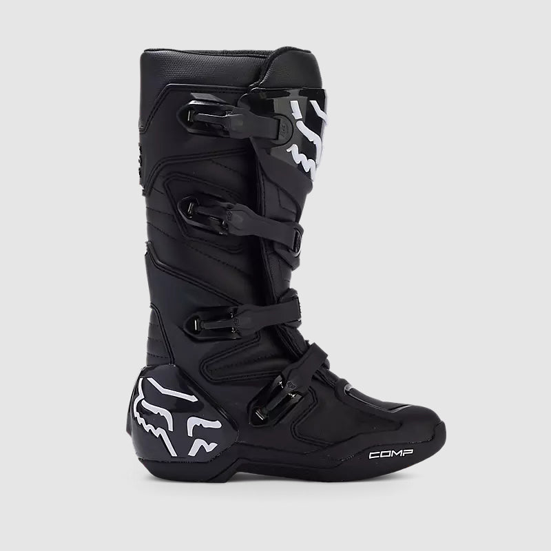 Botas Moto Niño Comp Negro/Blanco Fox - Rideshop