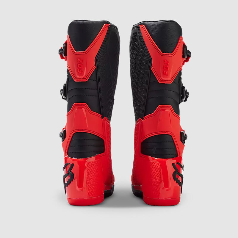 Botas Moto Niño Comp Rojo Fluor Fox - Rideshop
