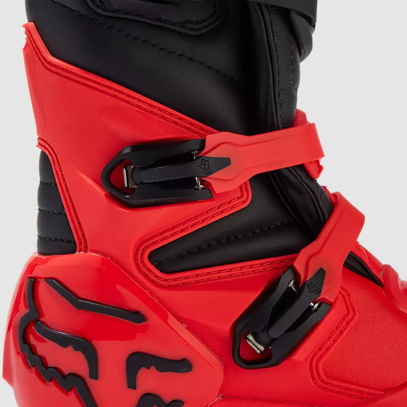 Botas Moto Niño Comp Rojo Fluor Fox - Rideshop