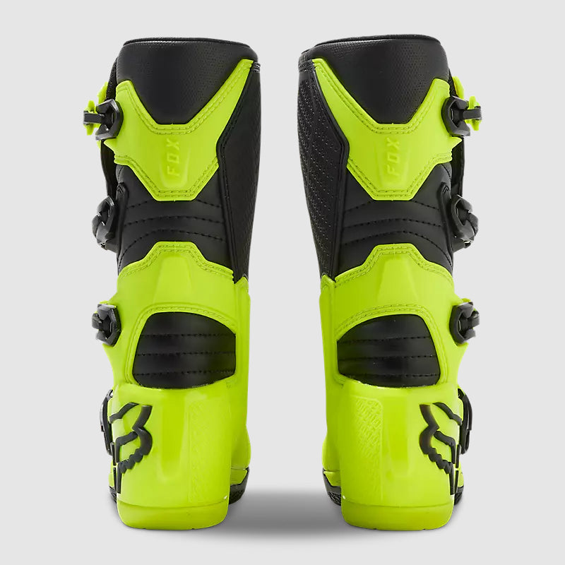 Botas Moto Niño Comp Amarillo Fluor Fox - Rideshop