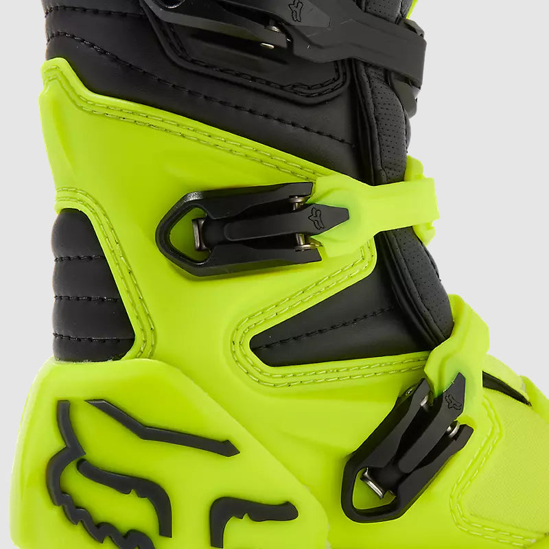 Botas Moto Niño Comp Amarillo Fluor Fox - Rideshop