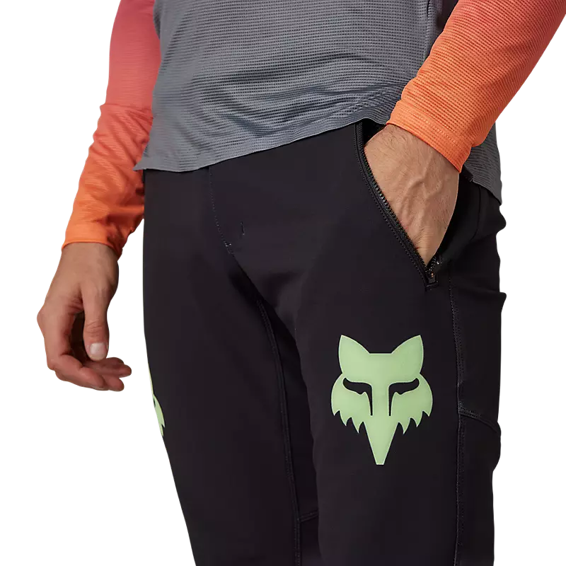 FOX Pantalon Bicicleta Flexair Race Negro/Naranjo - Rideshop