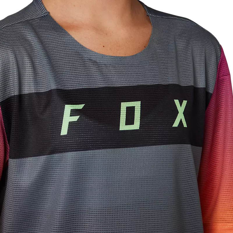 FOX Polera Bicicleta Niño Flexair Gris - Rideshop