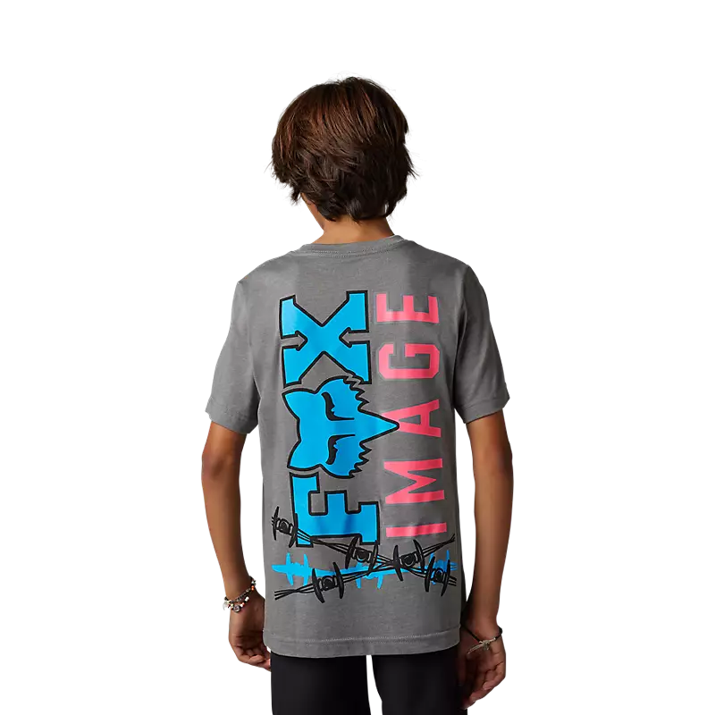 FOX Polera Lifestyle Niño Barb Wire Gris - Rideshop