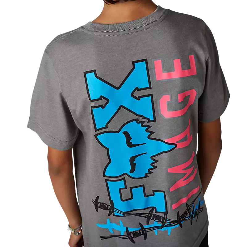 FOX Polera Lifestyle Niño Barb Wire Gris - Rideshop