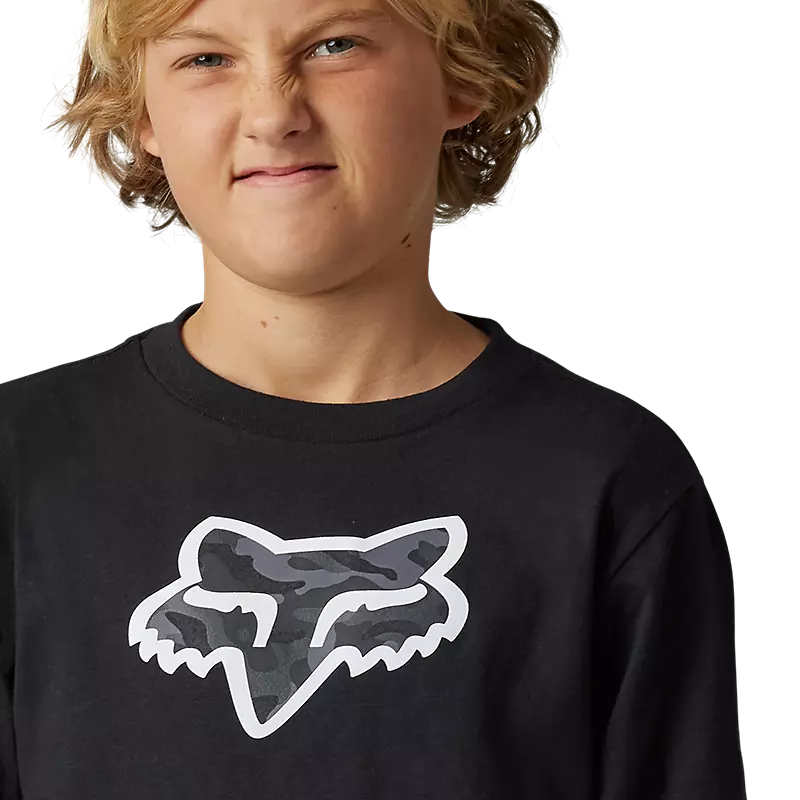 FOX Polera Lifestyle Niño Vzns Manga Larga Negro - Rideshop