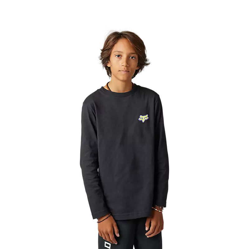 FOX Polera Lifestyle Niño Morphic Manga Larga Negro - Rideshop