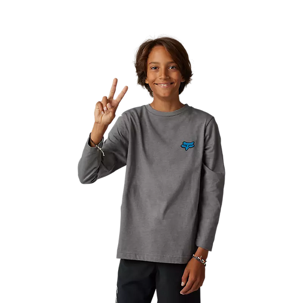 FOX Polera Lifestyle Niño Morphic Manga Larga Gris - Rideshop