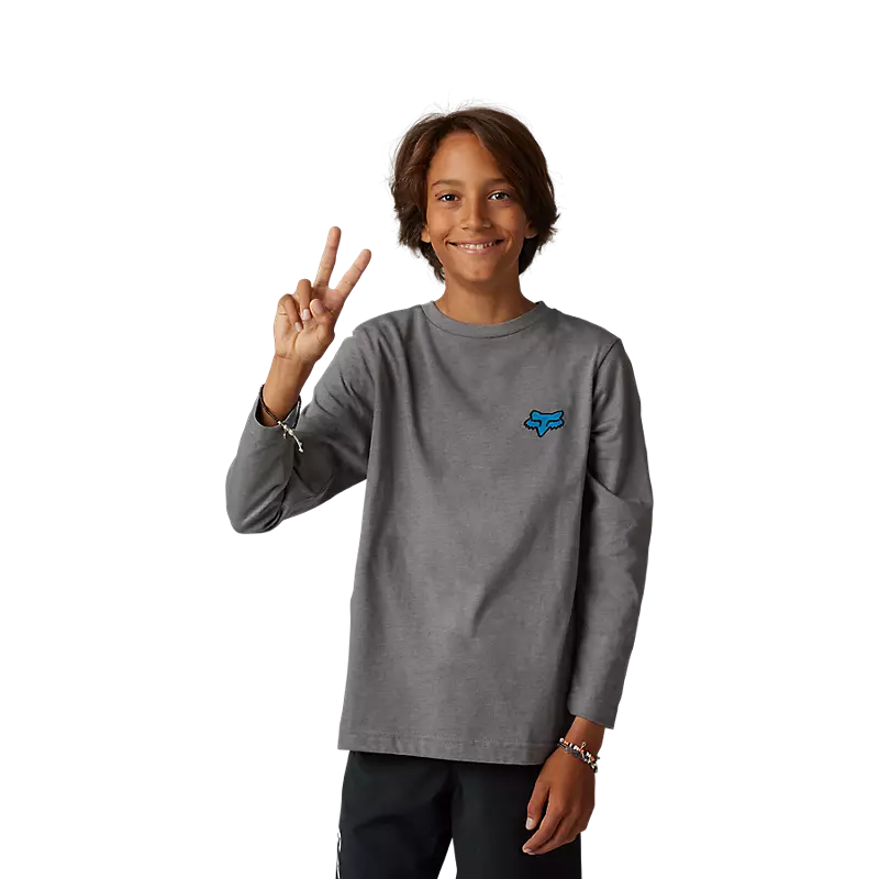 FOX Polera Lifestyle Niño Morphic Manga Larga Gris - Rideshop