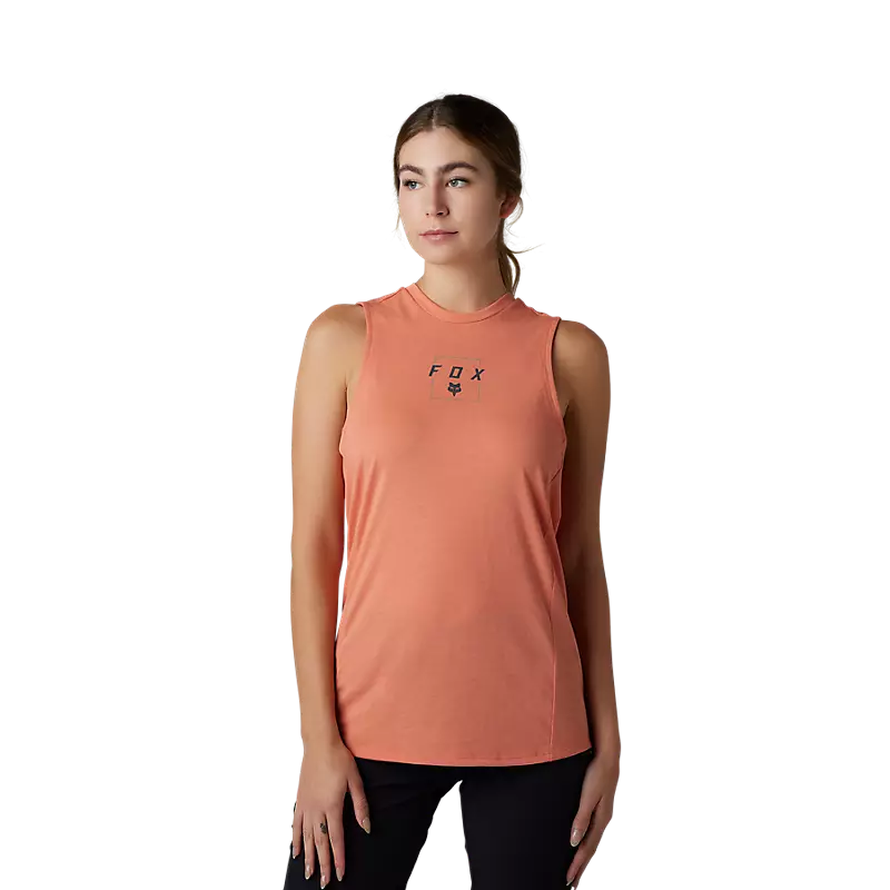 FOX Polera Bicicleta Mujer Ranger Drirelease® Sin Mangas Salmon - Rideshop