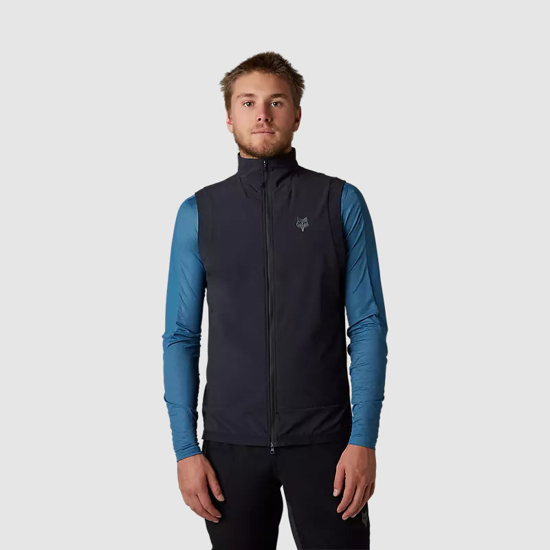 Chaqueta Bicicleta Defend Fire Alpha Sin Mangas Negro Fox - Rideshop