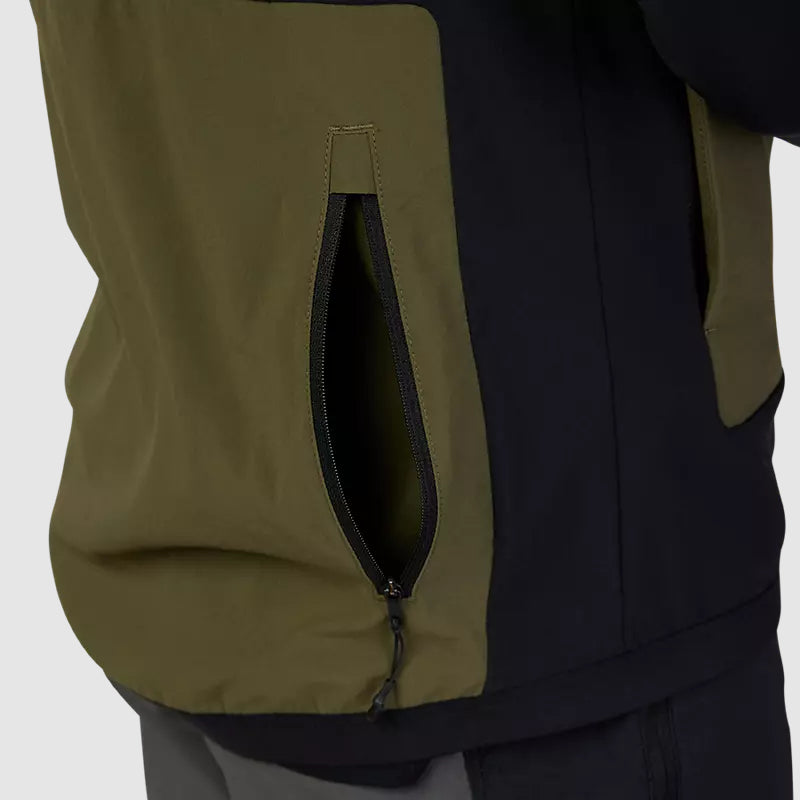 Chaqueta Bicicleta Defend Fire Alpha Sin Mangas Verde Oliva Fox - Rideshop
