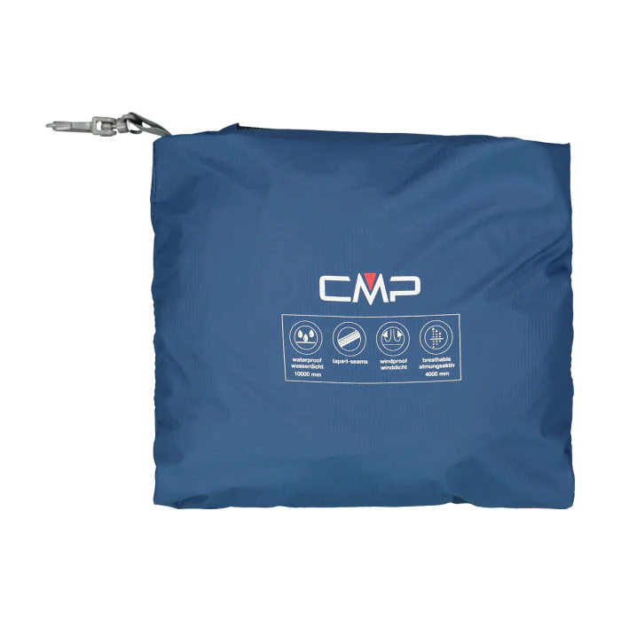 Chaqueta Hombre Impermeable con Gorro Desmontable Campagnolo Dusty Blue