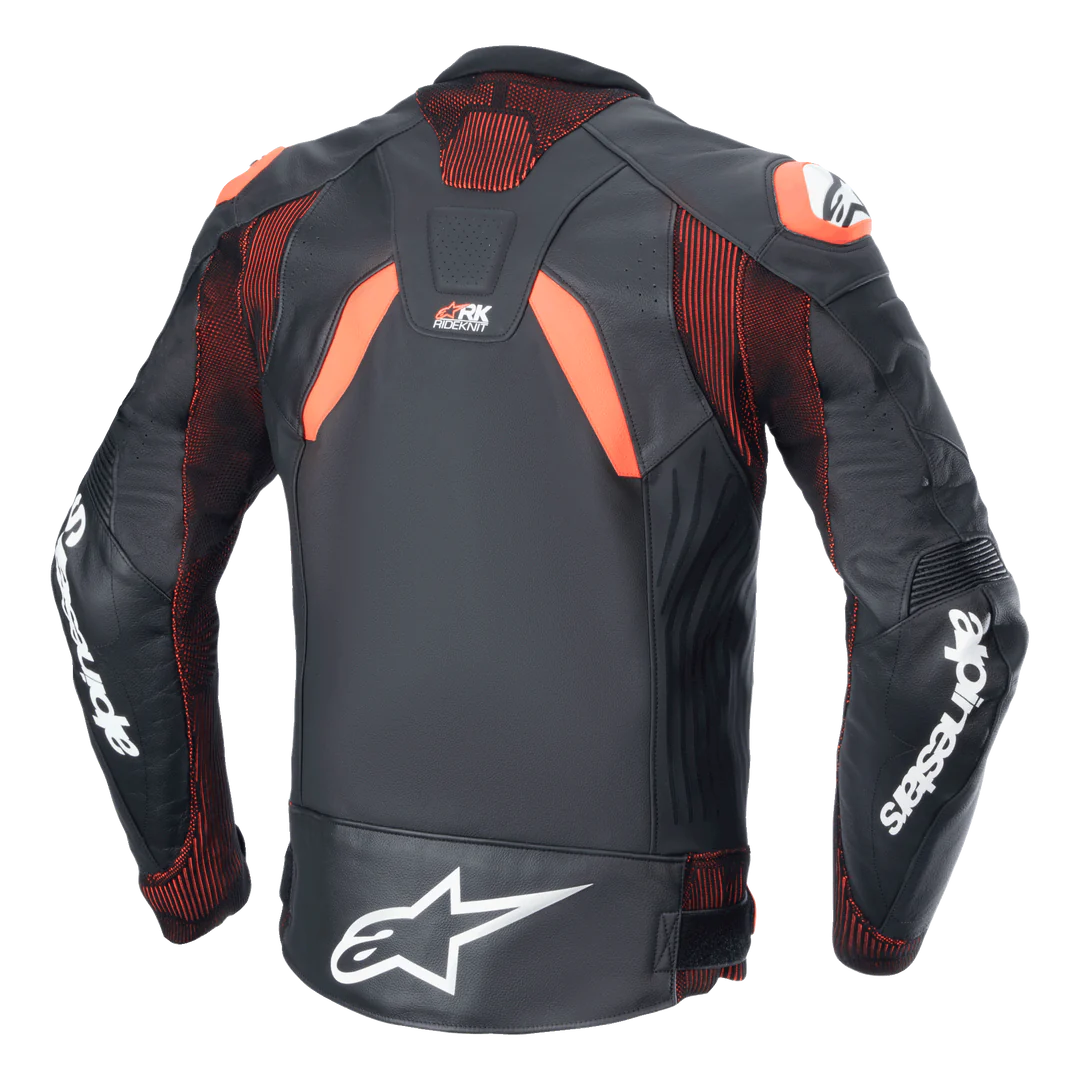 Chaqueta de Cuero Alpinestars GP Plus R V4 Rideknit Negro Rojo