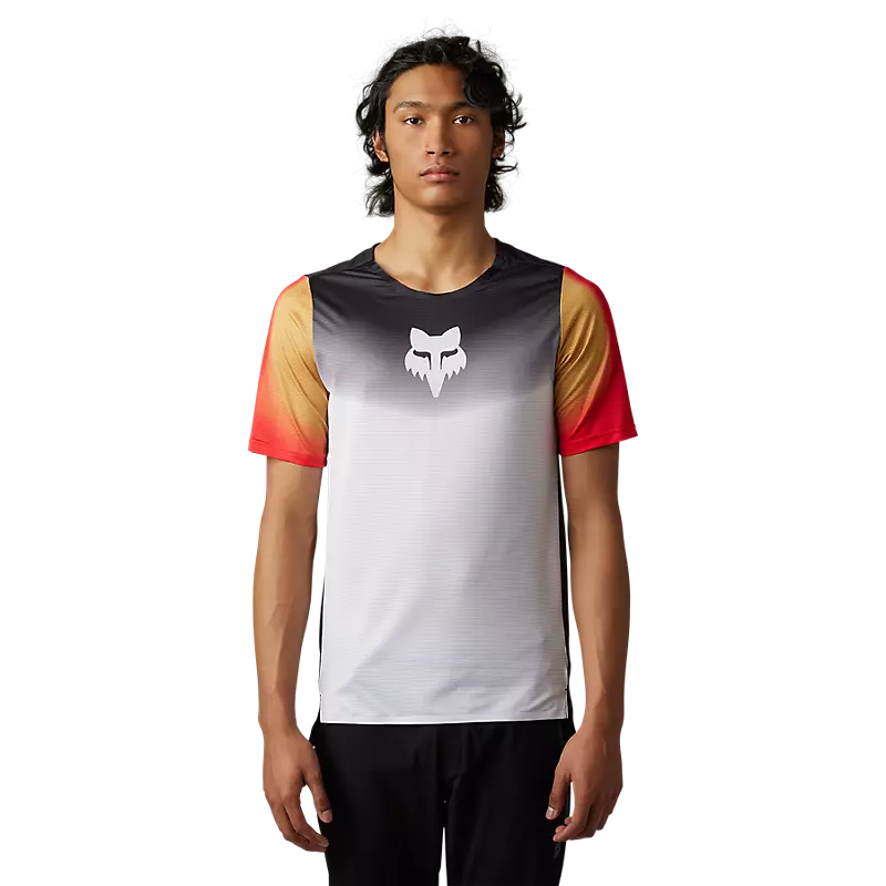 FOX Polera Bicicleta Flexair Novah Negro/Blanco - Rideshop