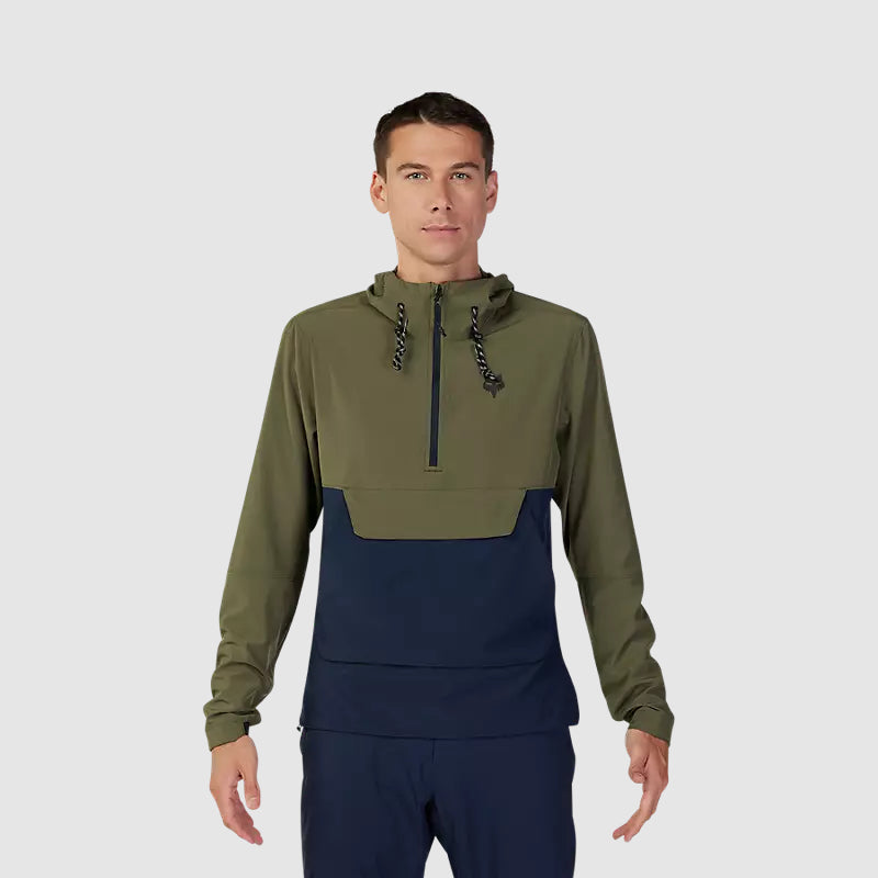 Chaqueta Cortavientos Bicicleta Canguro Ranger Verde Oliva Fox - Rideshop