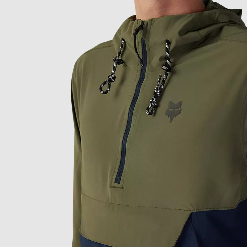Chaqueta Cortavientos Bicicleta Canguro Ranger Verde Oliva Fox - Rideshop