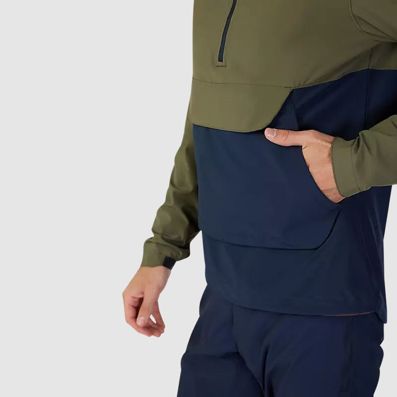 Chaqueta Cortavientos Bicicleta Canguro Ranger Verde Oliva Fox - Rideshop