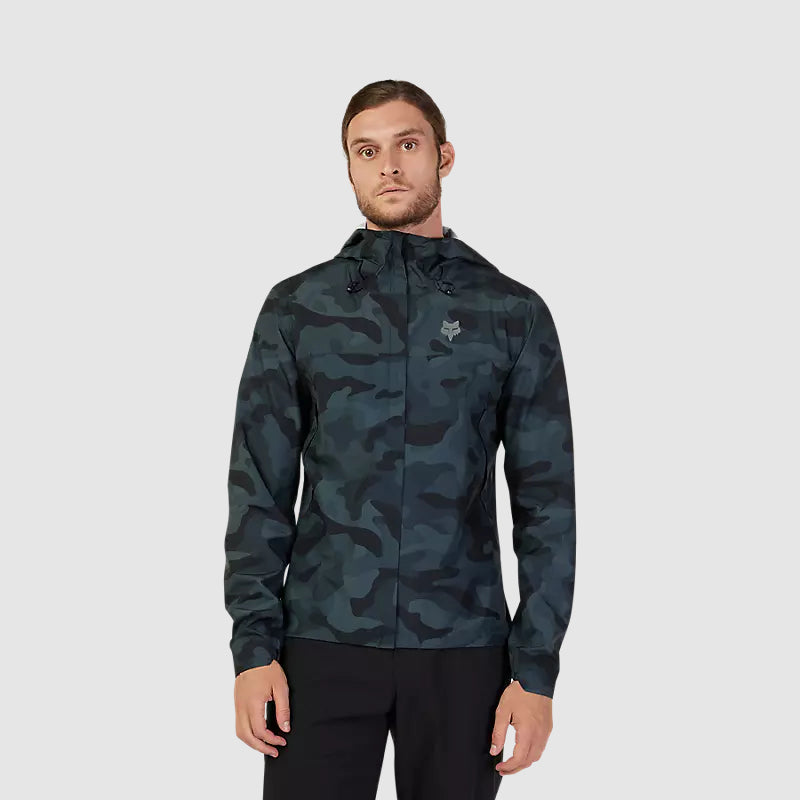 Chaqueta Bicicleta Impermeable Ranger Camo Negro Fox - Rideshop