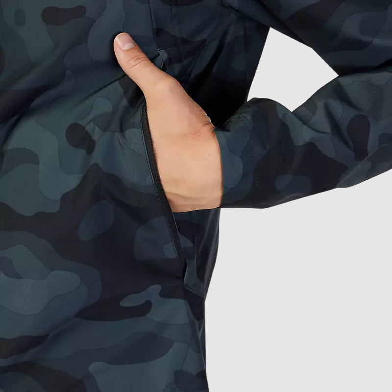 Chaqueta Bicicleta Impermeable Ranger Camo Negro Fox - Rideshop