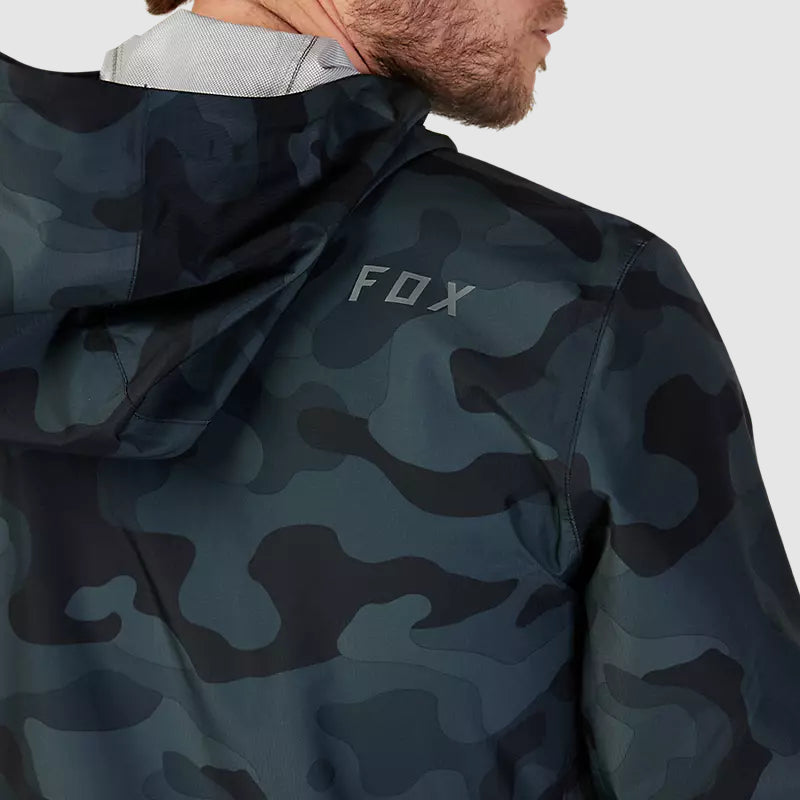 Chaqueta Bicicleta Impermeable Ranger Camo Negro Fox - Rideshop