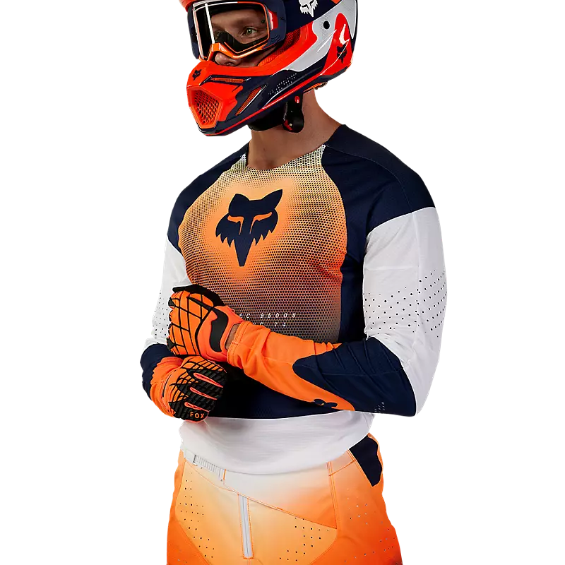 FOX Polera Moto 360 Revise Azul Marino/Naranjo - Rideshop