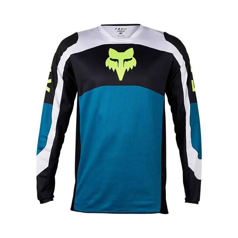FOX Polera Moto 180 Nitro Azul/Amarillo - Rideshop