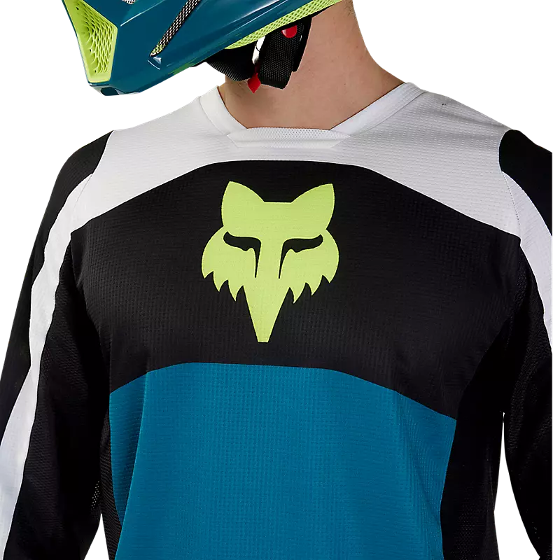 FOX Polera Moto 180 Nitro Azul/Amarillo - Rideshop