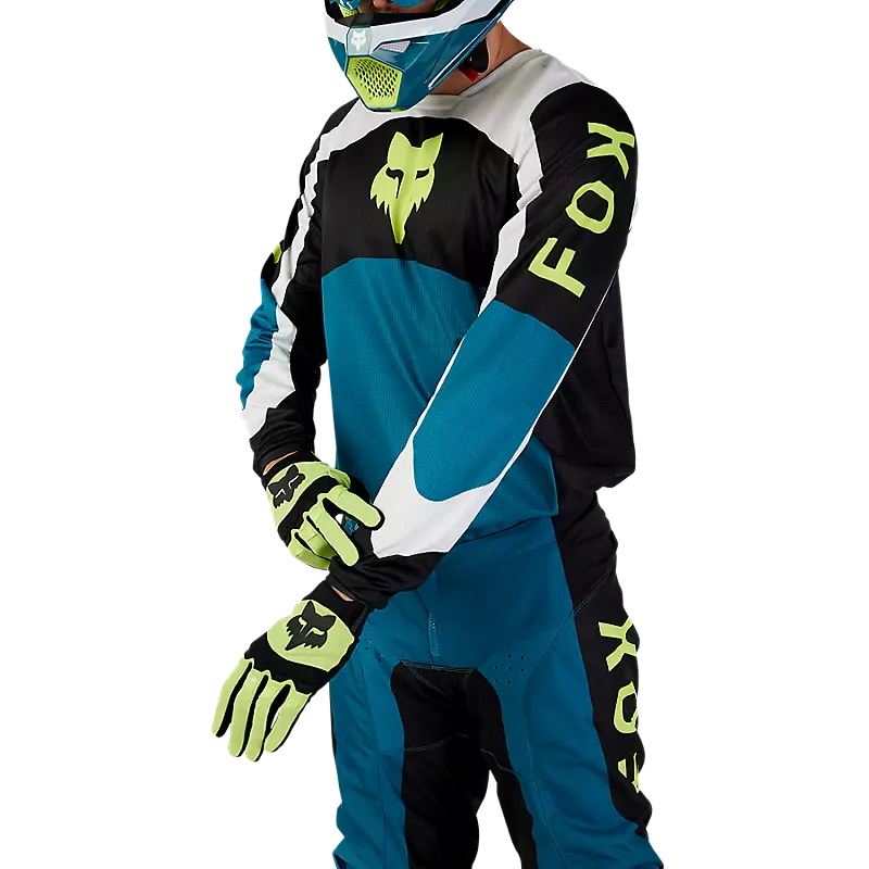 FOX Polera Moto 180 Nitro Azul/Amarillo - Rideshop