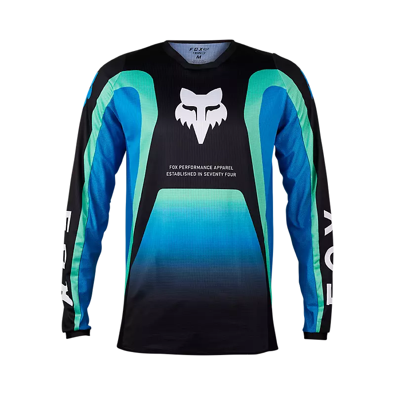 FOX Polera Moto 180 Ballast Negro/Azul - Rideshop