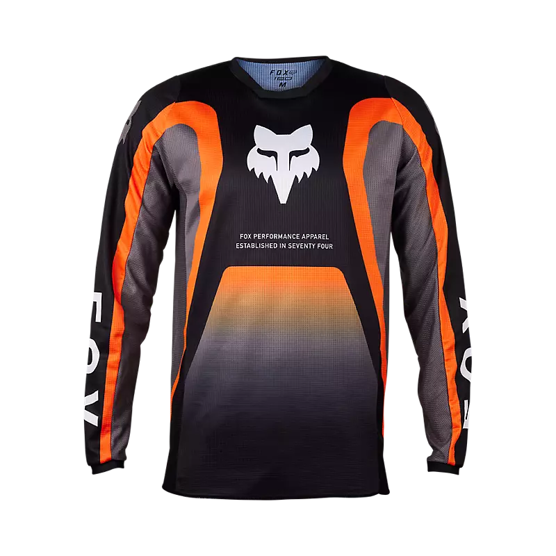 FOX Polera Moto 180 Ballast Negro/Naranjo - Rideshop