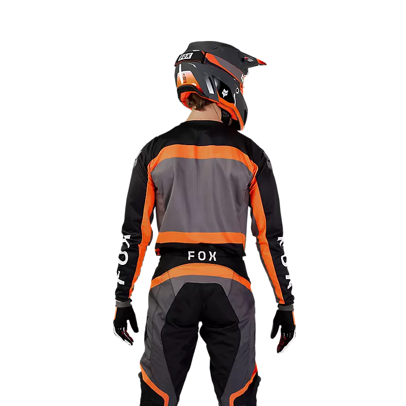 FOX Polera Moto 180 Ballast Negro/Naranjo - Rideshop