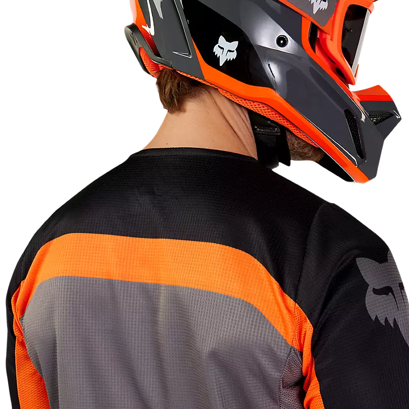 FOX Polera Moto 180 Ballast Negro/Naranjo - Rideshop