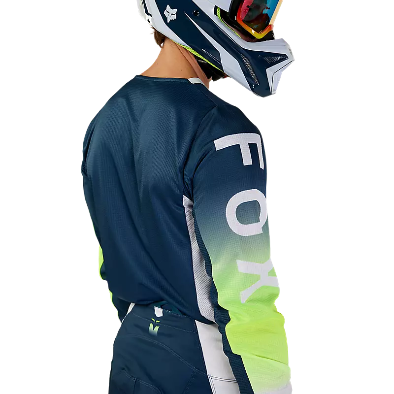 FOX Polera Moto 180 Flora Azul Petroleo - Rideshop