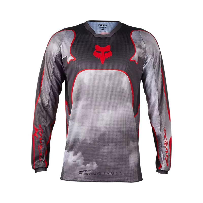 FOX Polera Moto 180 Atlas Gris/Rojo - Rideshop